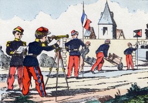 Stalkerek. Metszet „Gyermek katonai ábécéjébe”. Pont-a-Mousson képei, 1890 körül. 20 oldal. Nap: 28,5x21 cm alkotó: Unbekannt