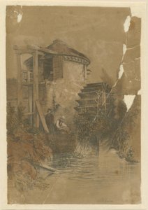 Stoke-upon-Trent – Boothen Mill: színezett litográfia, 1839 alkotó: Unbekannt