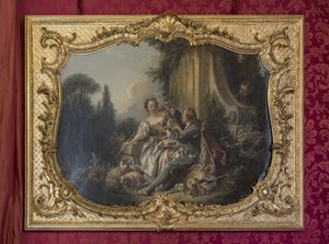 A vitéz lelkész vagy a füzér. Francois Boucher (1703-1770) festménye. Hercegnő felvonulása vagy díszterme. Hotel de Soubise, Párizs alkotó: Unbekannt
