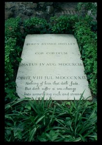 Percy Bysshe Shelley (1792-1822) sírja (f/w fotó) alkotó: Unbekannt