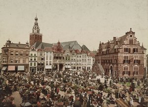 A Nagy Piac, Nijmegen, 1900 körül alkotó: Unbekannt