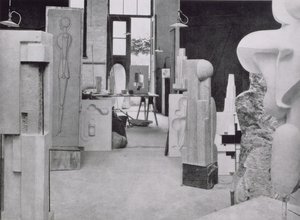 A kőfaragó műhely, a weimari Bauhaus műhelyeiből alkotó: Unbekannt