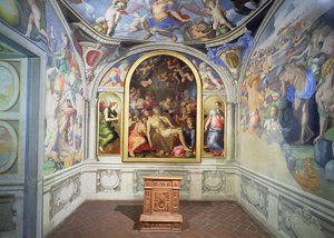 Toledói Eleonóra kápolna, amelyet Bartolomeo Ammannati (1511-92) tervezett, és Agnolo Bronzino (1503-72) díszített 1543 körül (fotó) (a részleteket lásd: 82440-44) alkotó: Unbekannt