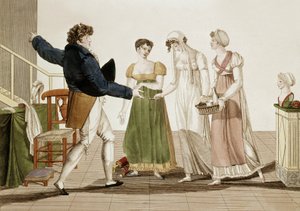 A divattervező az első franciaországi birodalom idején (1804-1815), metszet alkotó: Unbekannter Künstler