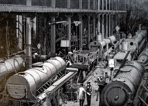 A Robert Stephenson and Company gyártópadlója. alkotó: Unbekannt