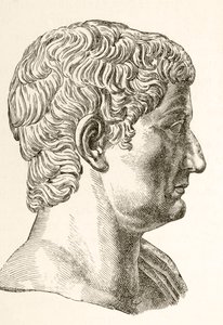 Tiberius Caesar Augustus (Kr. e. 42-37), második római császár, született Tiberius Claudius Nero, az „El Mundo Ilustrado”-ból, kiadta a Barcelonát alkotó: Unbekannt