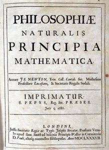 Címlap Newton „Principia Mathematicájához” alkotó: Unbekannt