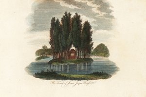 Jean-Jacques Rousseau francia író sírja.1803 (metszet) alkotó: Unbekannter Künstler