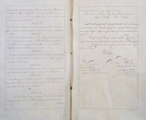Július 20-án Párizsban aláírták az örök békéről és barátságról szóló szerződést Franciaország és Oroszország között alkotó: Unbekannt