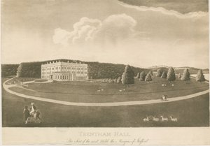Trentham Hall: akvatinta metszet alkotó: Unbekannt