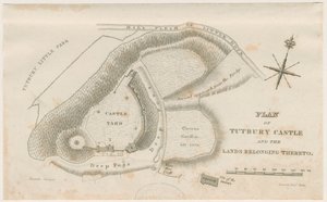 Tutbury kastély: Terv: metszet, nd [c 1832] alkotó: Unbekannt