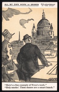 Egyesült Királyság: humoros képeslap, amelyet a második világháború alatt készített a Raphael Tuck & Sons Ltd alkotó: Unbekannt