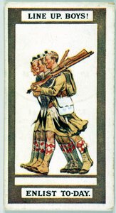 Egyesült Királyság: Cigarettakártyák – WW1 toborzás alkotó: Unbekannt