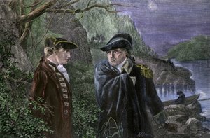 Amerikai Egyesült Államok függetlenségi háborúja (1775-1783): Benedict Arnold (1741-1801) elárulta hazáját azzal, hogy megígérte, hogy West Pointot átadja Angliának, 1780 júliusában. Arnold felajánlotta, hogy 20 000 fontért és a brigadéros rangért cserébe  alkotó: Unbekannter Künstler