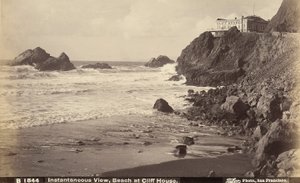 Kilátás a Cliff House-ra és az alatta lévő strandra, San Francisco alkotó: Unbekannter Künstler