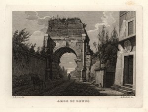 Kilátás a Drusus-ívre, Róma alkotó: Unbekannt