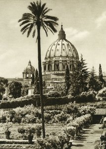 Kilátás a Vatikáni Kertekre és a Szent Péter-bazilikára (San Pietro) Rómában alkotó: Unbekannt