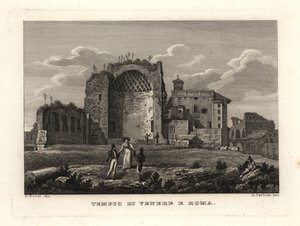 Kilátás a Vénusz és Róma temploma, Vénusz és Róma temploma, Vénusz és Róma temploma romjaira alkotó: Unbekannt