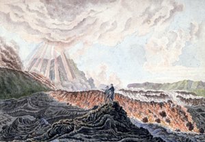 A Piton de la Fournaise vokáni kitörése, Réunion-sziget alkotó: Unbekannter Künstler