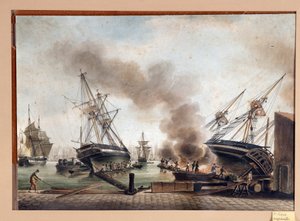 A. Roux akvarellje. 19. század Marseille, Musee du Vieux Marseille alkotó: Unbekannter Künstler