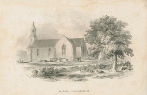 Weeford Church: litográfia, 1841 alkotó: Unbekannt