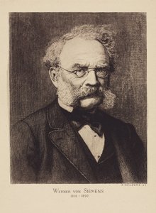 Werner von Siemens német villamosmérnök és feltaláló, 1880 körül alkotó: Unbekannter Künstler