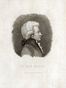 Wolfgang Amadeus Mozart metszet. alkotó: Unbekannt