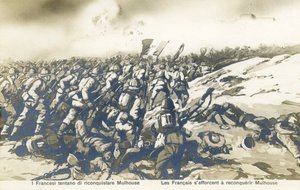1. világháború: A franciák visszaveszik Mulhouse-t alkotó: Unbekannter Künstler