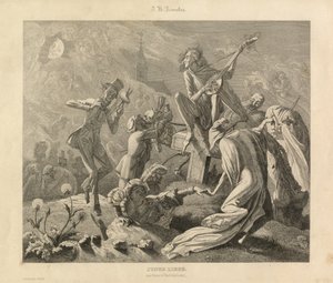 Fiatal szerelem, Karlsruhe, 1850 körül (metszet) alkotó: Unbekannter Künstler