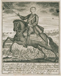 A porosz hadsereg parancsnoka I. Lipót Anhalt-Dessau hercege