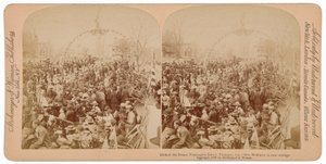 "A Booker T. Washington iskola lányai, Tuskegee, Alabama, Mrs. McKinley a kocsiban",1899 (fénykép)