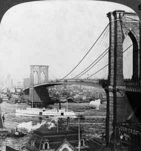 Brooklyn Bridge, New York, USA, XX. század eleje.