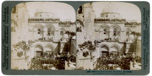 Szent Sír-templom, Jeruzsálem, Palesztina, 1897. alkotó: Underwood and Underwood