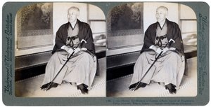 Okuma gróf, volt külügyminiszter, a Progresszív Párt vezetője, Tokió, Japán, 1904. alkotó: Underwood and Underwood