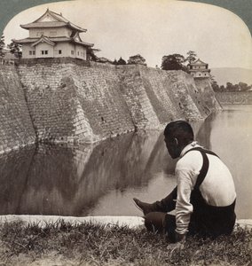 A büszke sógunok feudális kastélya, Oszaka, Japán, 1904 alkotó: Underwood and Underwood