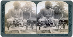 Nagy bronz Buddha, Kamakura, Japán, 1904 alkotó: Underwood and Underwood