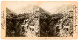Mount Libanonban, Zahlahban, Libanonban, 1900. alkotó: Underwood and Underwood