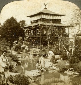 Japán kert a világkiállításon, St Louis, Missouri, USA, 1904. alkotó: Underwood and Underwood