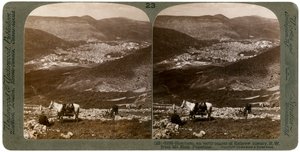 Sekem, az Ebal-hegytől délnyugatra, Palesztina, 1900-as évek. alkotó: Underwood and Underwood