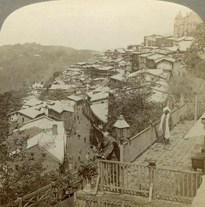 Simla, India nyári fővárosa, 1900-as évek. alkotó: Underwood and Underwood