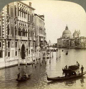 A Canal Grande, Velence, Olaszország. alkotó: Underwood and Underwood