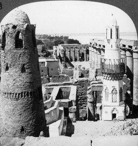 Luxor temploma, Egyiptom, 1905. alkotó: Underwood and Underwood
