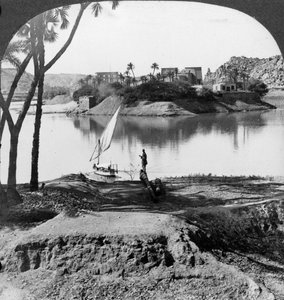Philae szigete, Egyiptom, 1905. alkotó: Underwood and Underwood