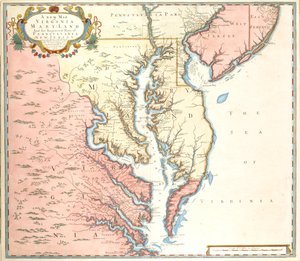 Virginia és Maryland új térképe, valamint Pennsylvania és New Jersey javított részei alkotó: Unidentified