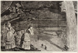 A vízesés alatt, Catskill-hegység alkotó: Unidentified