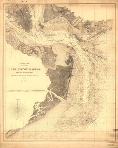 Charleston kikötője és annak megközelítése a lázadó ütegek állásával. LOC 99448822