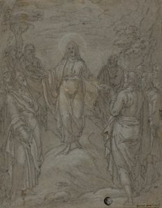 Krisztus és az apostolok (recto); Vázlat egy betlehemről (verso) alkotó: Unknown