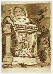 Temetési emlékmű "Poesia Muta" felirattal alkotó: Unknown
