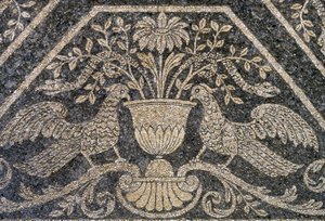 Mozaik és faldíszek, Nymphaeum at Villa Litta Visconti Borromeo Arese, Lainate, Lombardia, Olaszország alkotó: Unknown