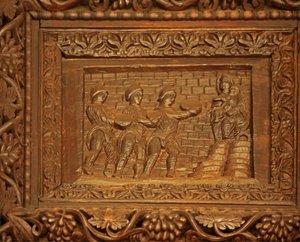 Panel 5C ajtóból: A Mágusok imádása alkotó: Unknown